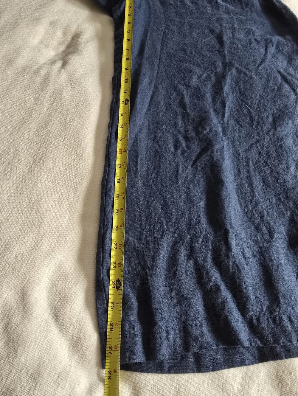 Notperfectlinen York Linen Wide-Leg Pants Admiral Blue Medium - Picture 5 of 8